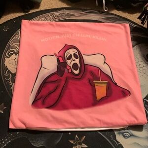 Ghost face throw pillow cover